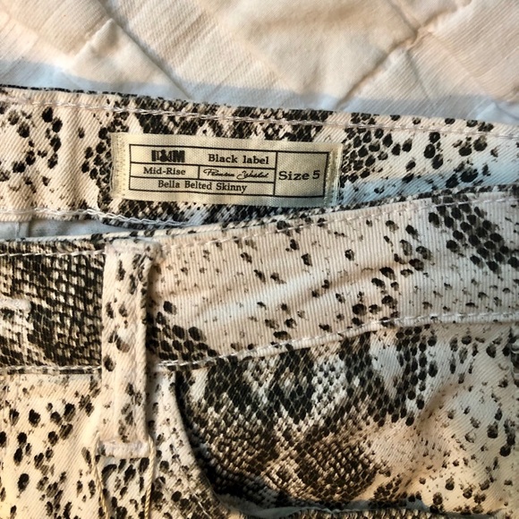 l&M California Denim Construct Snake Print Jeans - Picture 2 of 5
